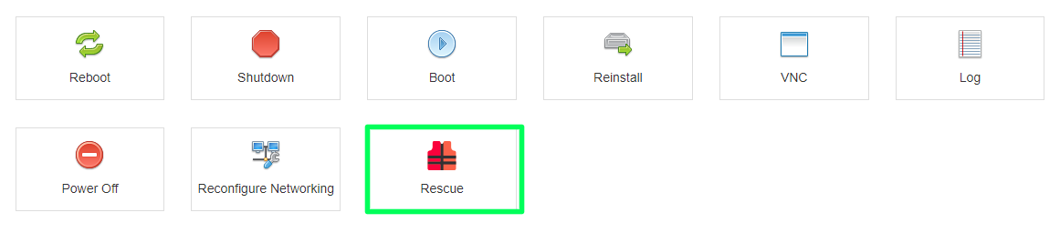 進入 rescue 設定功能